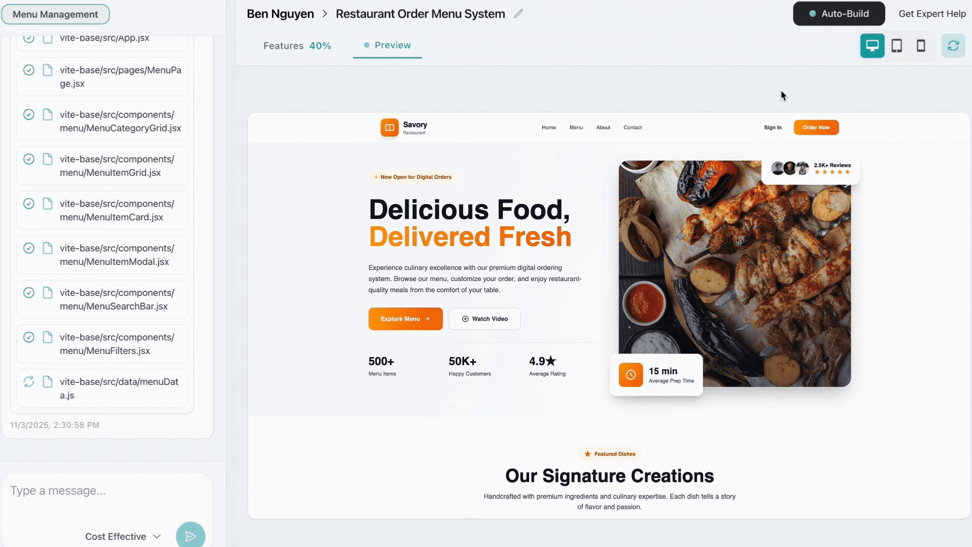 Responsive apps demonstration across multiple screens