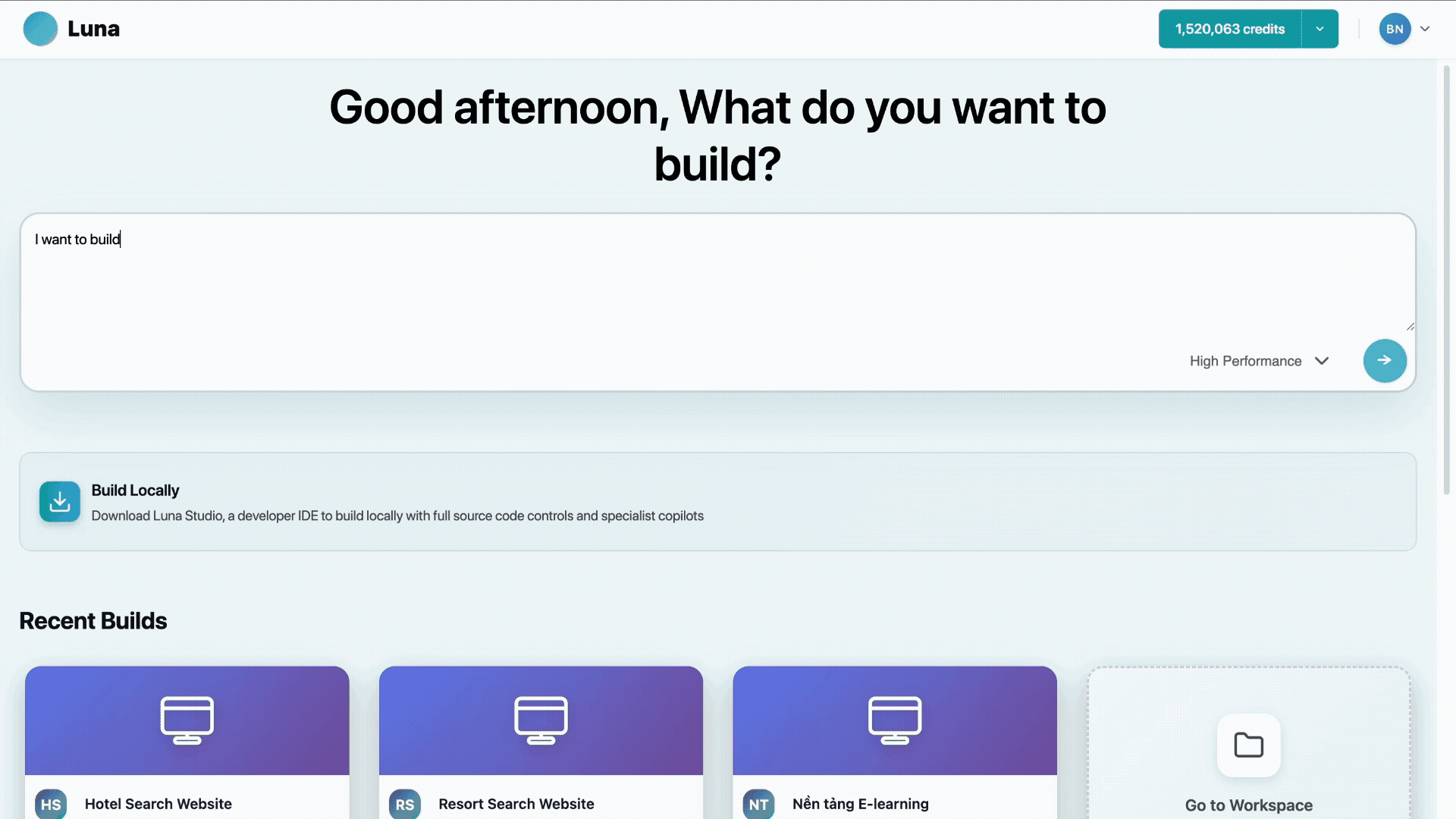 Natural language to website generation demonstration